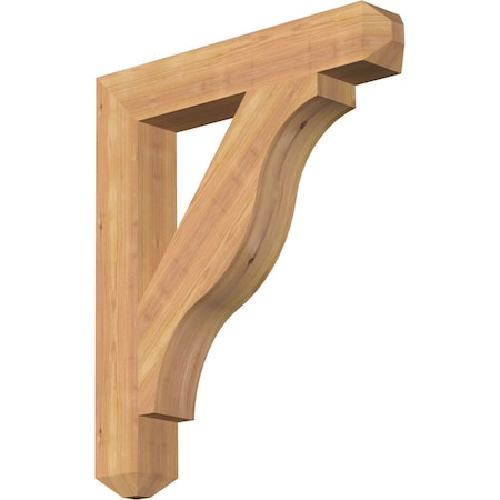 Ekena Millwork Funston Craftsman Smooth Bracket, Western Red Cedar, 3 1/2"W x 22"D x 26"H BKT04X22X26FST04SWR